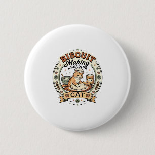 Badge Rond 5 Cm Fabrication de biscuits Pétrissage Chat Fabricatio