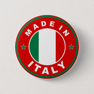 Badge Rond 5 Cm fabriqué en italie étiquette de produit drapeau pa