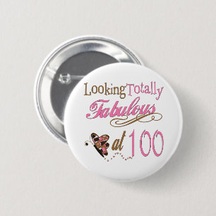 Badge Rond 5 Cm Fabuleux à 100 ans