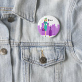 Badge Rond 5 Cm Fabuleux agent de bord (En situation)