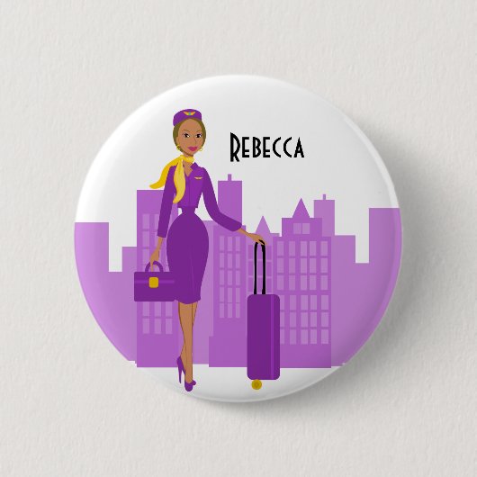 Badge Rond 5 Cm Fabuleux agent de bord (Devant)