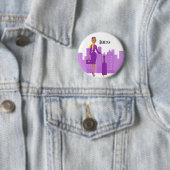 Badge Rond 5 Cm Fabuleux agent de bord (En situation)