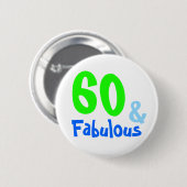 Badge Rond 5 Cm Fabuleux Nouvel Anniversaire De Neon (Devant & derrière)