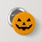 Badge Rond 5 Cm Face citrouille / Bouton (Devant & derrière)