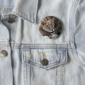 Badge Rond 5 Cm face de lion (En situation)