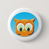 Badge Rond 5 Cm Face D'Une Petite Chouette (Devant)