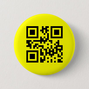 Badge Rond 5 Cm Face heureuse ☻ inversée — Code QR