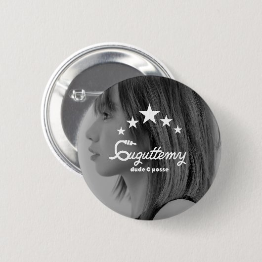 Badge Rond 5 Cm Face logo (Devant & derrière)