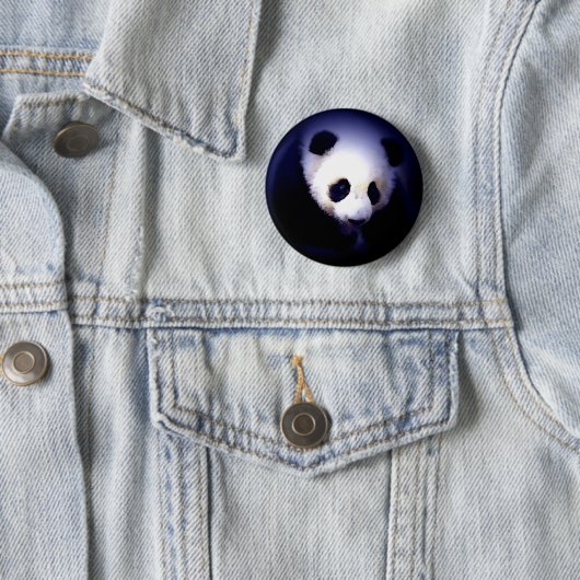 Badge Rond 5 Cm Face Panda (En situation)
