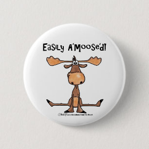 Badge Rond 5 Cm Facilement A'Moose"d