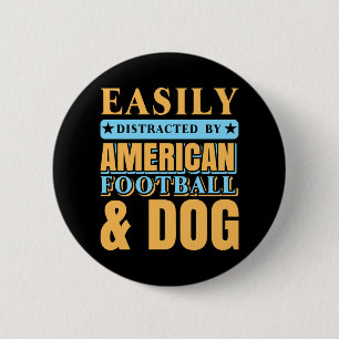 Badge Rond 5 Cm Facilement Distrait Par Le Football Américain & DO