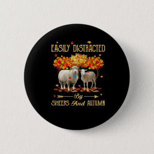 Badge Rond 5 Cm Facilement Distrait Par Les Bergers Et La Saison A
