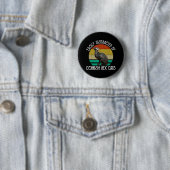 Badge Rond 5 Cm Facilement Distrait Par Les Chats Cornish Rex (En situation)