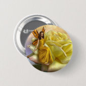 Badge Rond 5 Cm Faery de rose jaune (bouton) (Devant & derrière)
