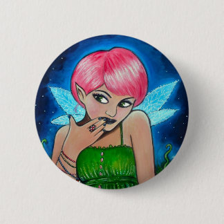 Badge Rond 5 Cm Faery magique de champignon
