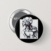 Badge Rond 5 Cm Faim de zombi (Devant & derrière)