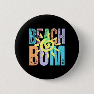 Badge Rond 5 Cm Fainéant de plage Vacances d'été en détresse Vie d
