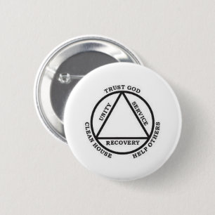 Badge Rond 5 Cm Faire confiance à Dieu, Nettoyer la maison, Aider