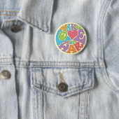 Badge Rond 5 Cm Faire de l'amour pas la guerre (En situation)