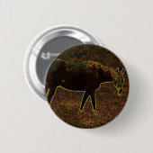 Badge Rond 5 Cm Faire du cheval autour (Devant & derrière)