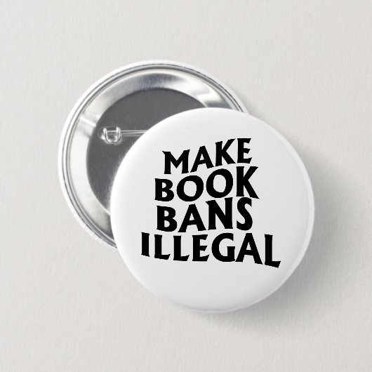Badge Rond 5 Cm Faire interdire les livres (Devant & derrière)