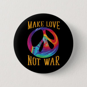 Badge Rond 5 Cm Faire l'amour pas la guerre - Symbole de paix
