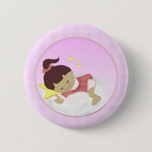 Badge Rond 5 Cm Faire-part de BabyGirl/magnet de douche