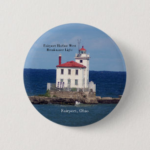 Badge Rond 5 Cm Fairport Harbour West Breakwater Bouton léger