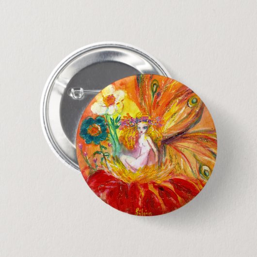 BADGE ROND 5 CM FAIRY DES FLEURS (Devant & derrière)