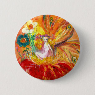 BADGE ROND 5 CM FAIRY DES FLEURS