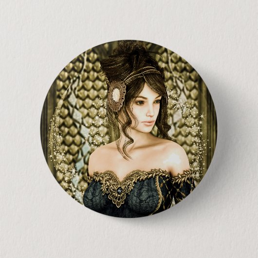 Badge Rond 5 Cm Fairytale Princess (Devant)