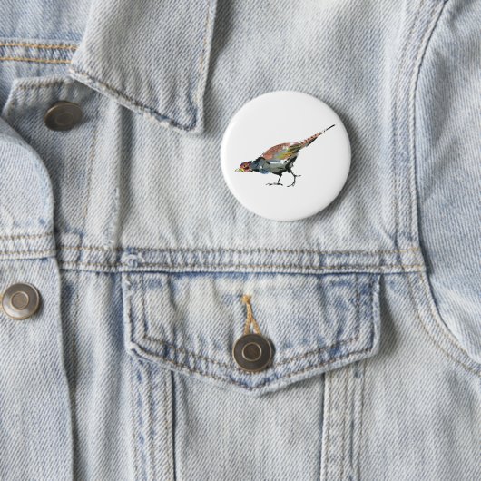 Badge Rond 5 Cm Faisan (En situation)