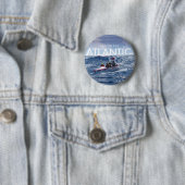 Badge Rond 5 Cm Faisant face à l'Océan atlantique - bouton rond (En situation)