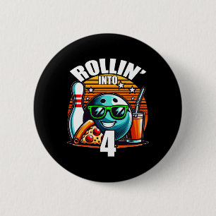 Badge Rond 5 Cm Faisons des strikes pour un anniversaire de bowlin