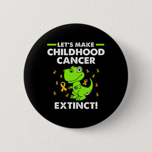 Badge Rond 5 Cm Faisons Disparaître le Cancer Infantile Dinosaur E