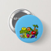 Badge Rond 5 Cm faisons la danse des fruits n veggie (Devant & derrière)