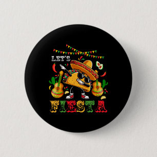 Badge Rond 5 Cm Faisons la Fête Cinco De Mayo Dabbing Taco Enfants