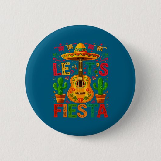 Badge Rond 5 Cm Faisons la fête cinq de mayo fiesta  (Devant)