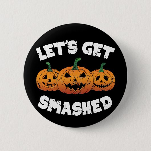 Badge Rond 5 Cm Faisons tomber Citrouille Jack-o'-lantern Hallowee (Devant)
