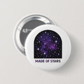Badge Rond 5 Cm Fait d'étoiles (Devant & derrière)