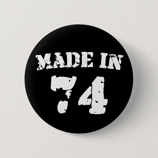 Badge Rond 5 Cm Fait En 1974 (Devant)