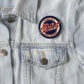 Badge Rond 5 Cm Fait En 1985 (En situation)