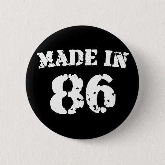 Badge Rond 5 Cm Fait En 1986 (Devant)