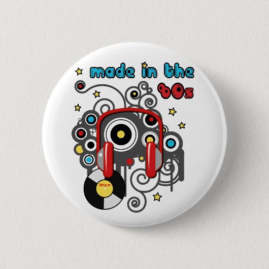 Badge Rond 5 Cm Fait pendant les années 80 (Devant)