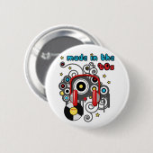 Badge Rond 5 Cm Fait pendant les années 80 (Devant & derrière)