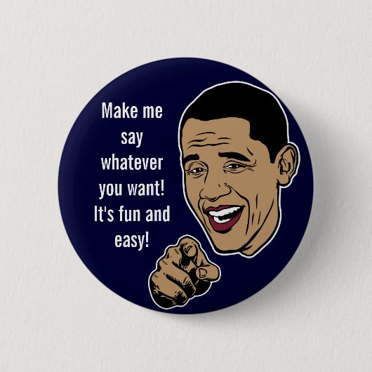 Badge Rond 5 Cm Faites à entretien d'Obama le bouton (Devant)