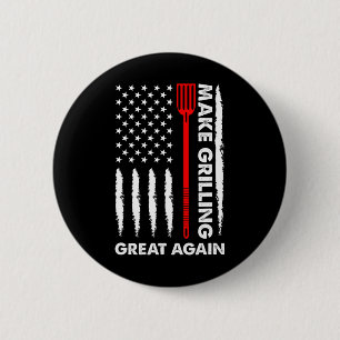 Badge Rond 5 Cm Faites du barbecue grand 4 juillet Fun Bbq Pitmast