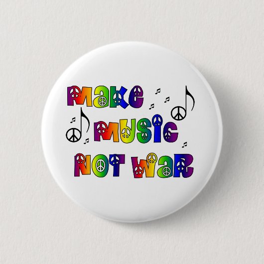 Badge Rond 5 Cm Faites le bouton de musique (Devant)