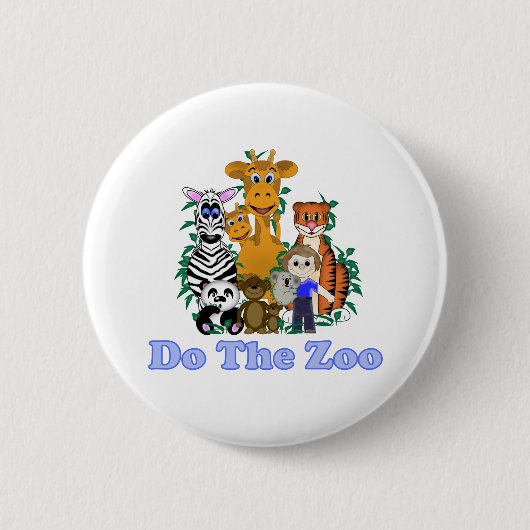 Badge Rond 5 Cm Faites Le Zoo (Devant)