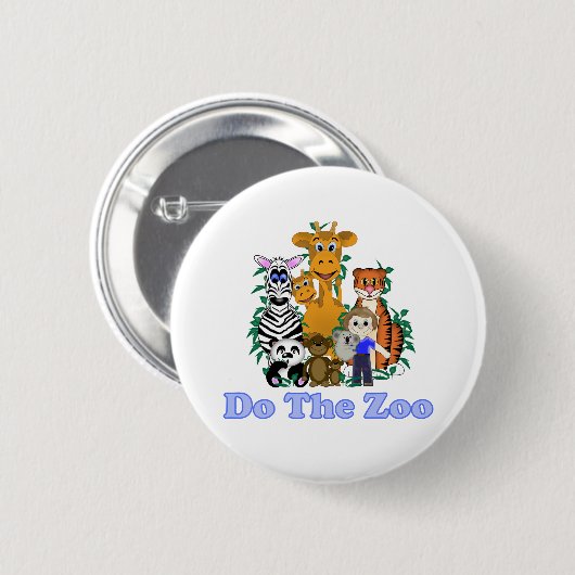 Badge Rond 5 Cm Faites Le Zoo (Devant & derrière)